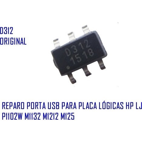 Reparo Porta Usb Ci D312 Nftf Placa Lógica Hp Laser P1102w