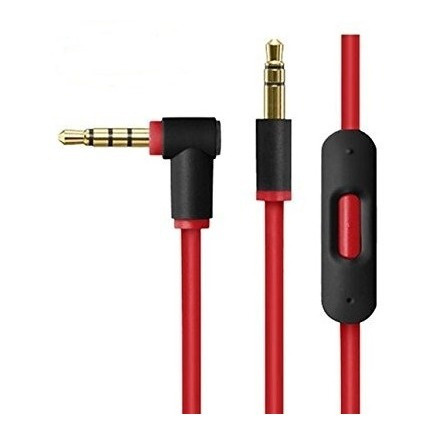 Cabo Para Fone de Ouvido Beats V2 Mic E Controle P2  x P2 - SOLO HD / MIXR / STUDIO 1 / PRO e DETOX