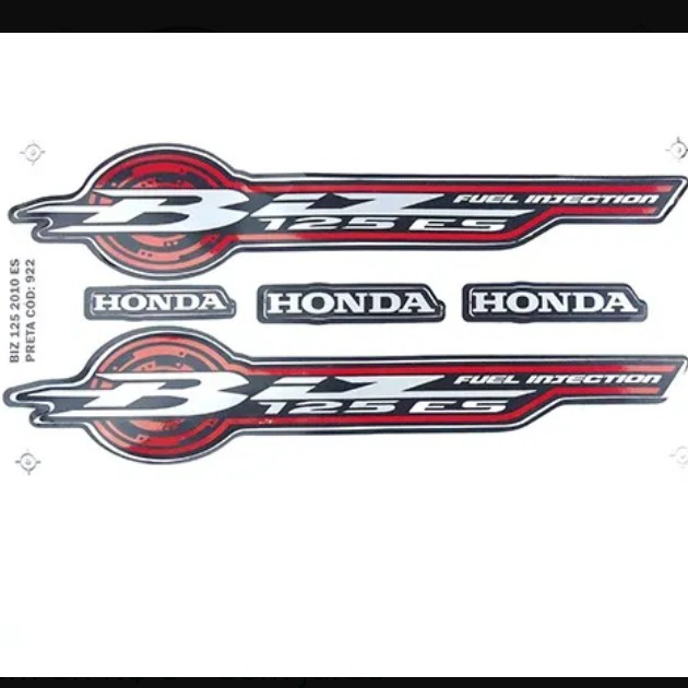 Adesivo Honda Biz 125 Es 10 / 2010 preto preta