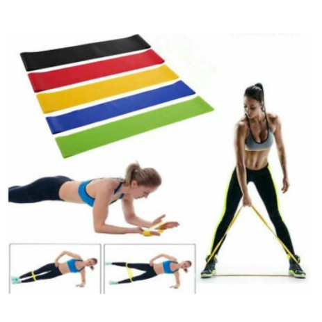 Kit 5 Faixas Elásticas Exercícios Academia Treine Em Casa