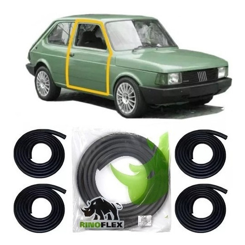 Kit 4 Borrachas Porta Lateral Fiat 147 Europa Panorama S Aba