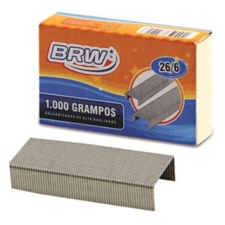 Grampo Para Grampeador 26/6 Galvanizado 1.000 UN -BRW em Oferta na Shopee