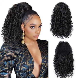 Extensões De Cabelo Afro Cacheado De Rabo De Pônei Em
