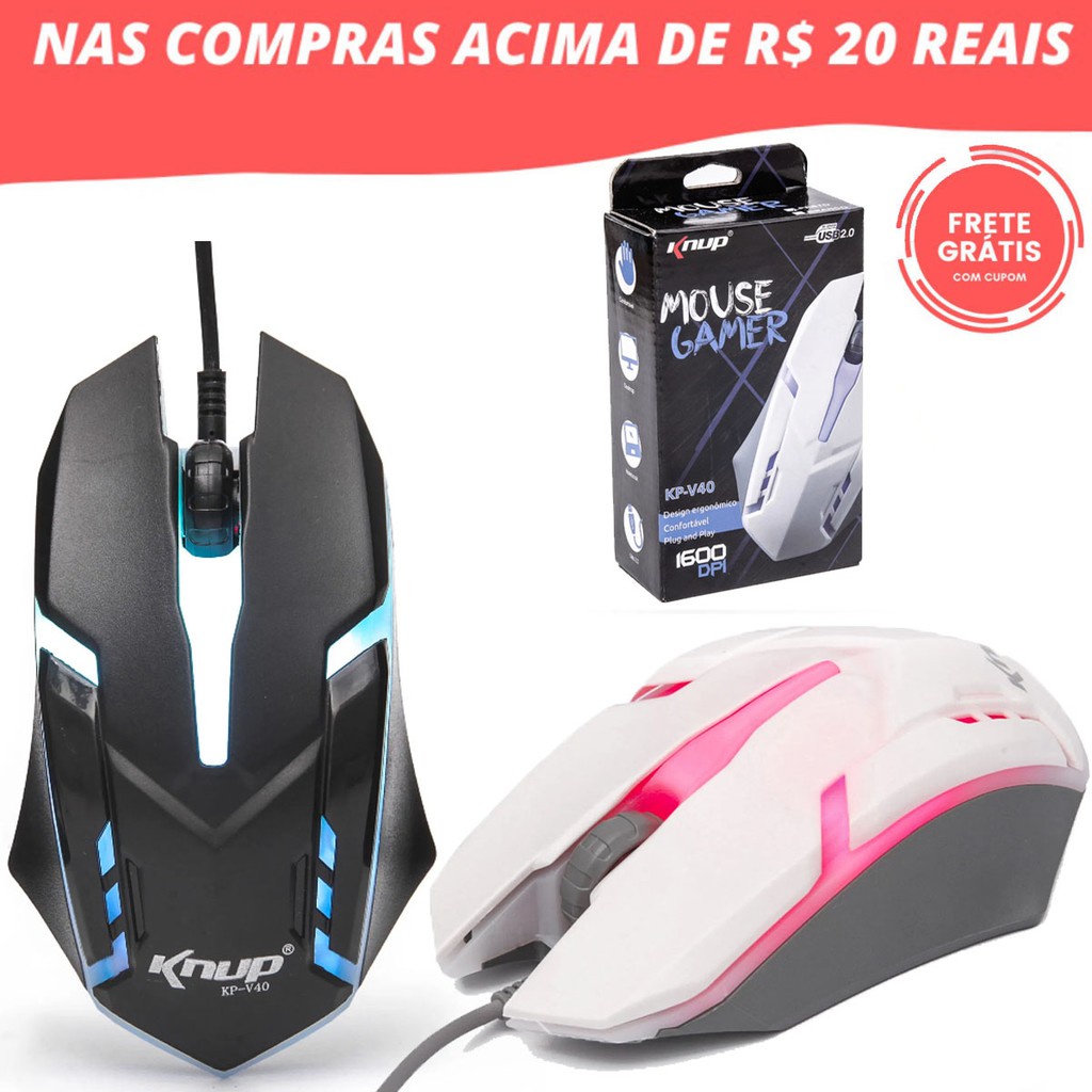 Mouse Com Fio Gamer USB X3 - Luzes Semi Profissional Atacadão