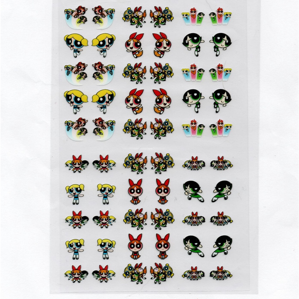 60 adesivos de unha 3D meninas superpoderosas PRÉ PRONTO personagem personagens cartoon network - modelo 344-2 em Oferta na Shopee
