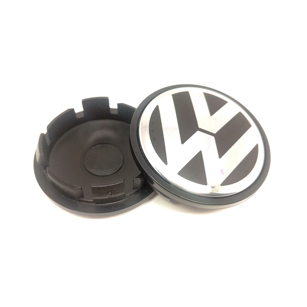 Kit 2 Calota Central p/Roda Jetta Tiguan Passat Golf de 14 à 18 Amarok até 18 Novo Fusca 11 à 17