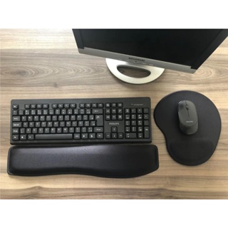 Kit Ergonômico Preto Mouse Pad Com Apoio de Pulso + Apoio para Teclado Conforto Escritório Gamer em Oferta na Shopee