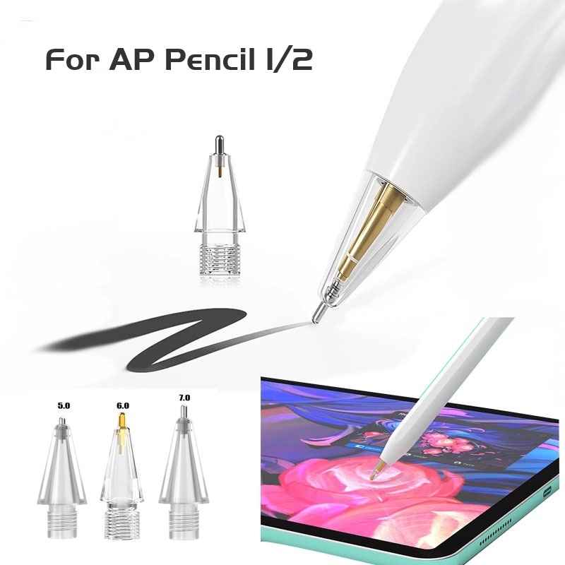 Caneta Stylus Substituição Nibs Para Apple Pencil De Alta Precisão Em Liga De Níquel 1/2