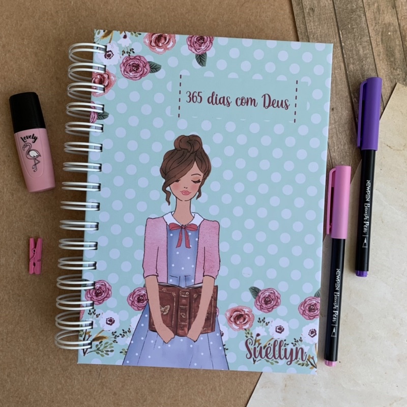 Planner devocional leitura Bíblia 365 dias com Deus devocional diário de oração caderno devocional