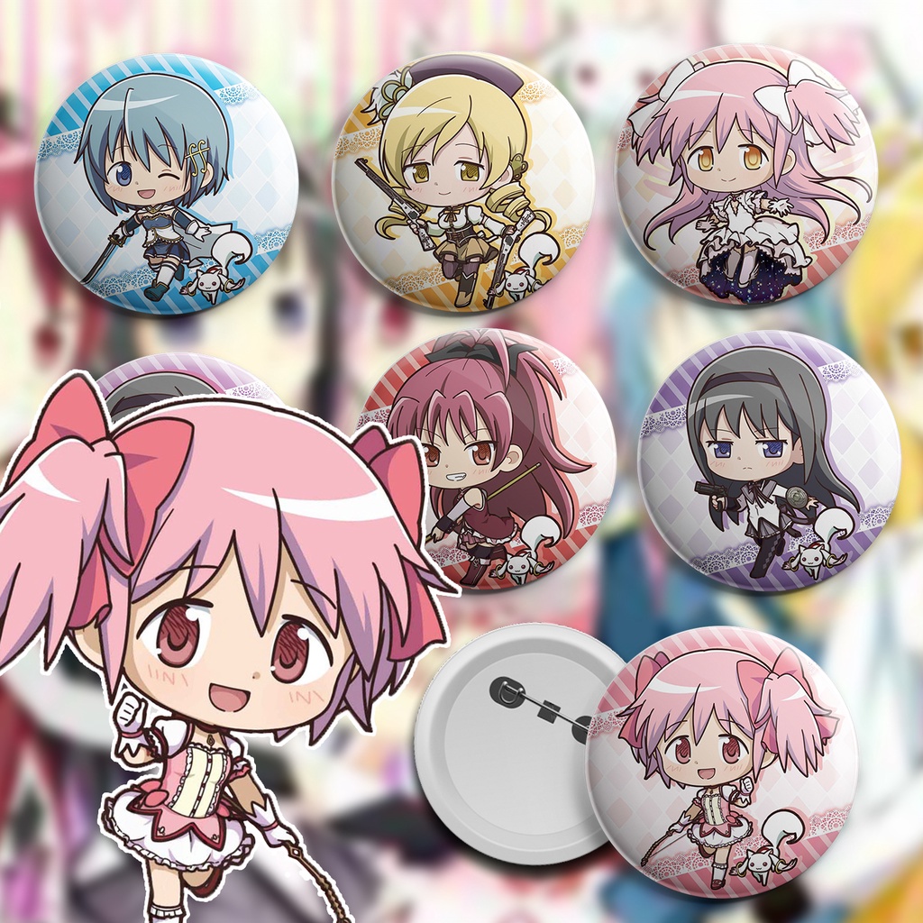 Bottons Puella Magi Madoka Magica - broche alfinete boton bottom button pin em Oferta na Shopee