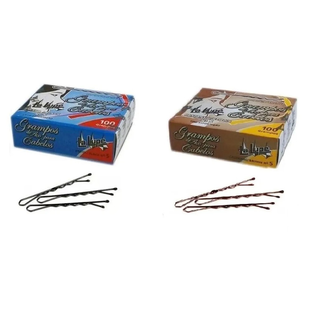 Grampos para Cabelo Nº 5 (cm) cx c/100 un * La Lupe em Oferta na Shopee