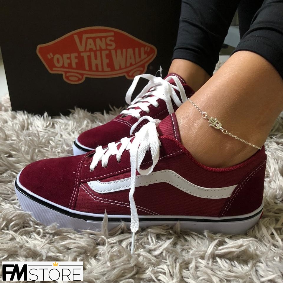 tenis vans bordo