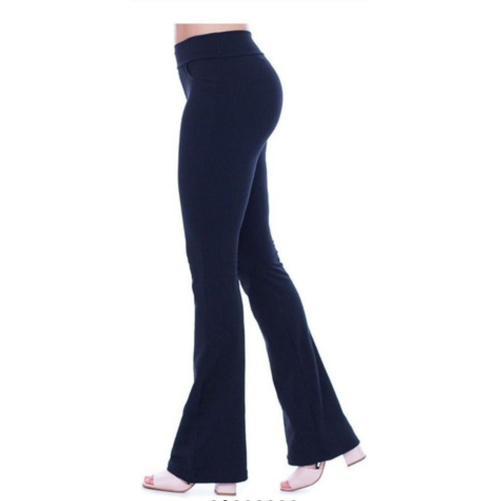 Calça flare feminina k2b bailarina com 12% de elastano em Oferta na Shopee