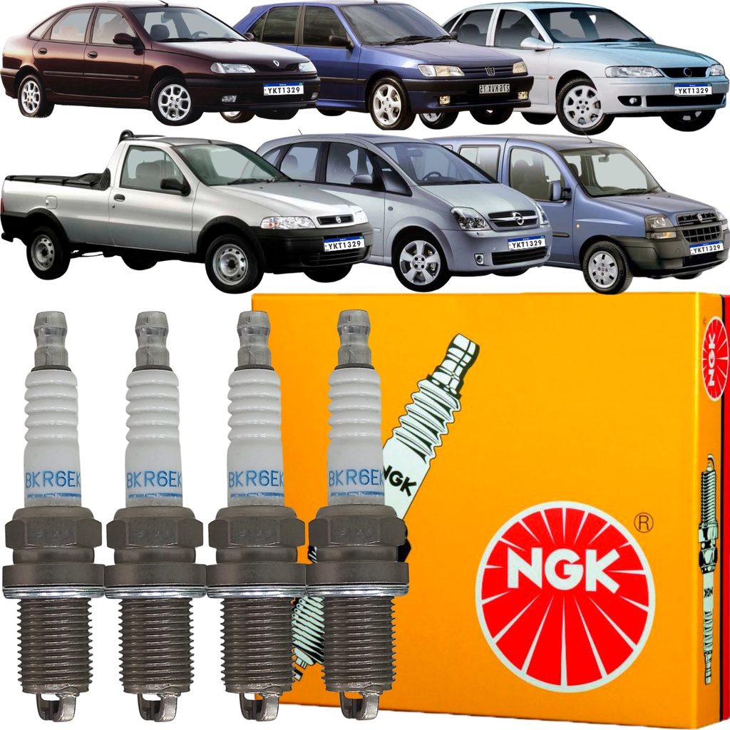 Jogo de Vela Original NGK Laguna Partner 106 Zafira 605 Vectra 406 Tigra 306 Meriva 205 Corsa 806 Astra 1995 a 2004 em Oferta na Shopee