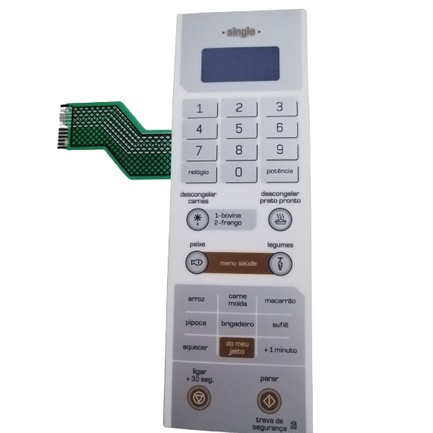 Membrana Teclado Microondas Brastemp Bms25 ab SINGLE