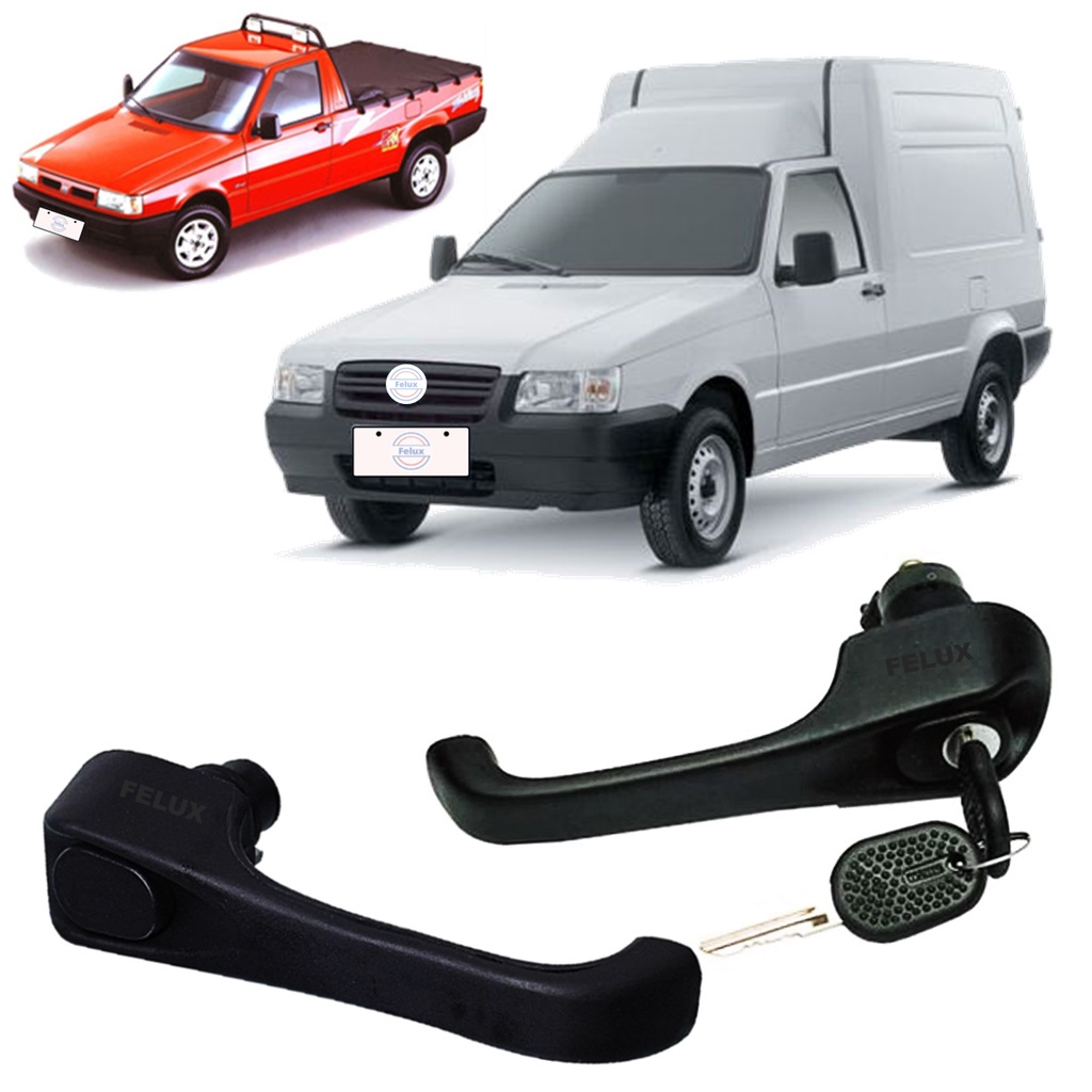 Par Maçanetas Externa com chave Fiorino Quadrada 1995-2013 em Oferta na Shopee