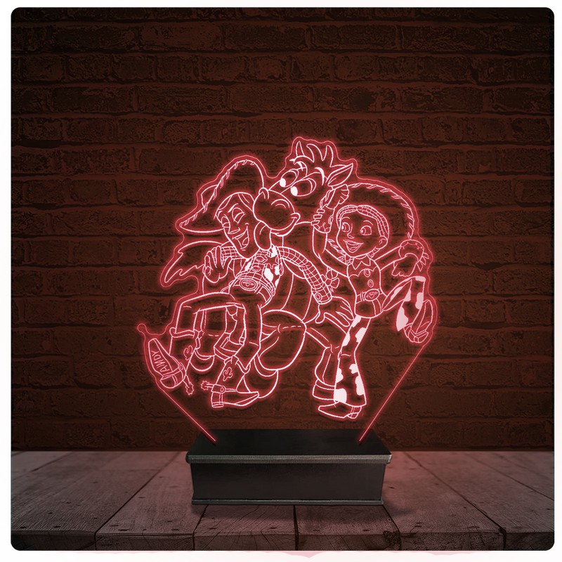 Abajur Luminária Acrílico Led - Woody Toy story 02