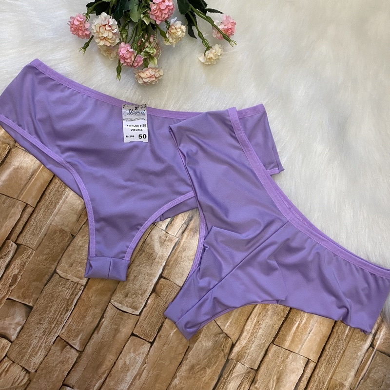 Fio Duplo Plus Size Calcinha Fio Dental em Microfibra Romântic Lateral Larga Tamanhos Grandes em Oferta na Shopee