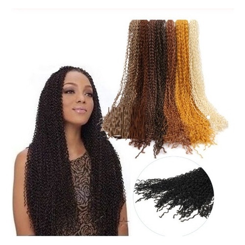 Kanecalon Trancinha Micro Zizi Cabelo Sintético Kit 4 Pacote