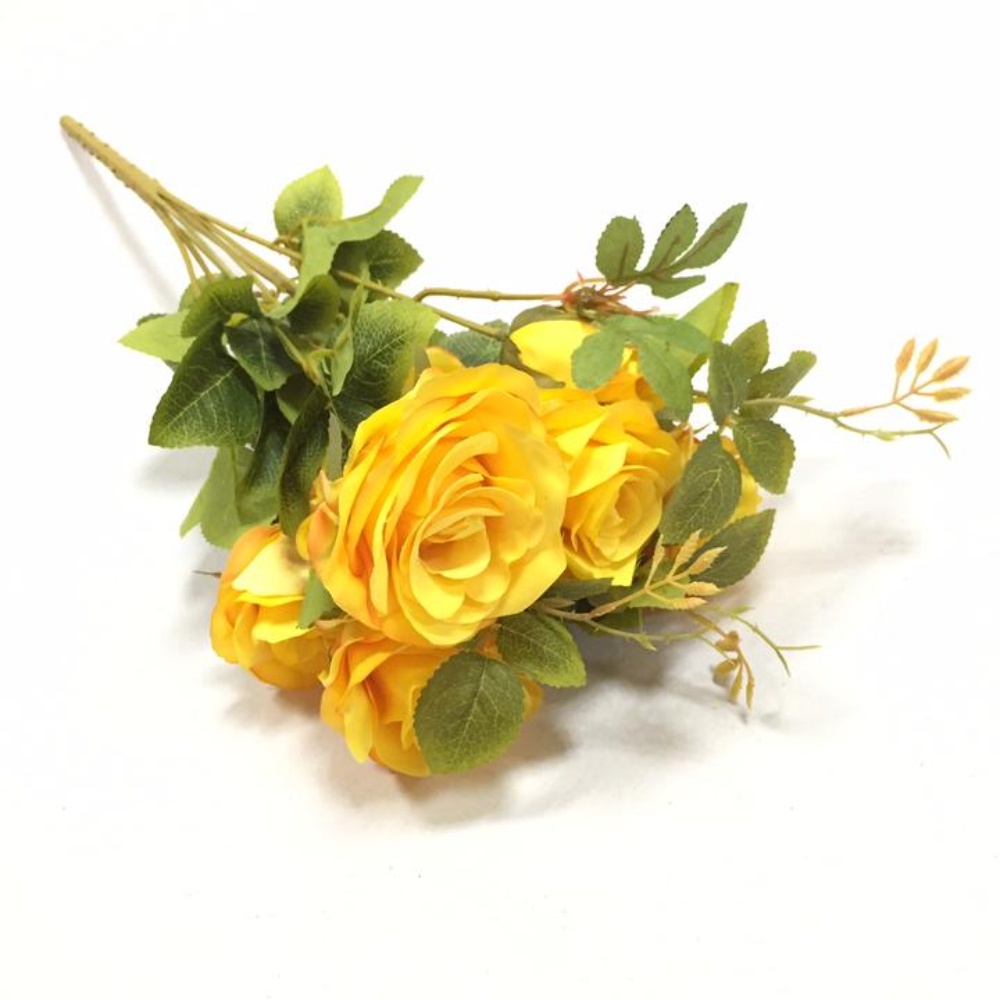 Flores Artificiais Permanentes Rosa Amarela Brasil | Shopee Brasil
