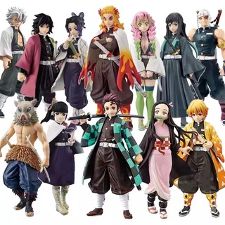 Demon Slayer Kanjirou Nezuko Zenitsu PVC Action Figure Modelo Manga Figuras Coleção De Brinquedo