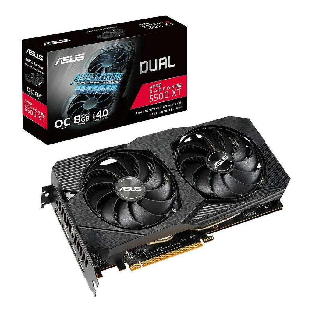 Placa de vídeo AMD Asus Dual Radeon RX 5500 Series 8GB RX 5500 XT - RX5500XT-O8G-EVO