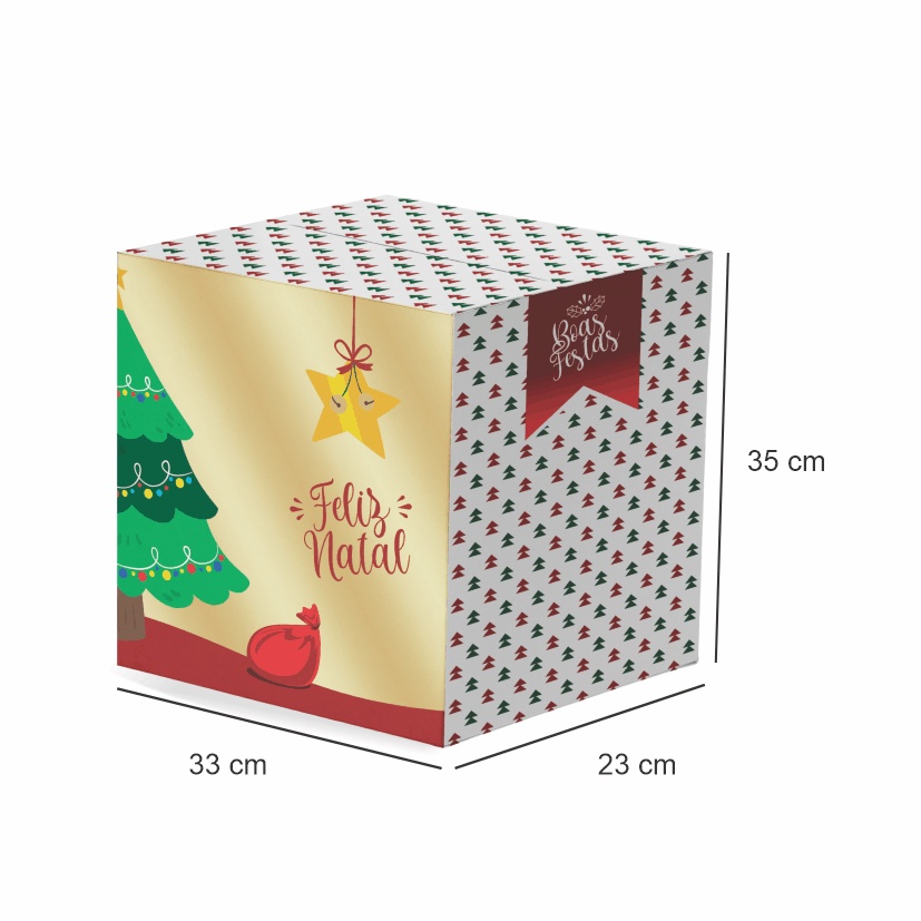 Caixa para Cesta de Natal - Árvores Natalinas - C:33 x L:23 x A:35 cm (Kit  c/ 5 unidades) | Shopee Brasil