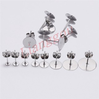 Ps009 100 Peças / Lote Brinco De Aço Inoxidável Em Branco Para Fazer Joias / Faça Você Mesmo