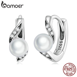 Bamoer 925 Brinco De Prata Com Concha Clipes De Orelha Fashion Joalheria Presente Para Meninas