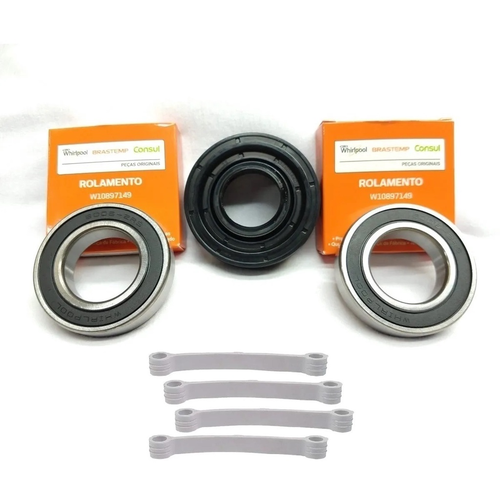 Kit Retentor E Rolamento Lavadora Consul Facilite + 4 Tirantes