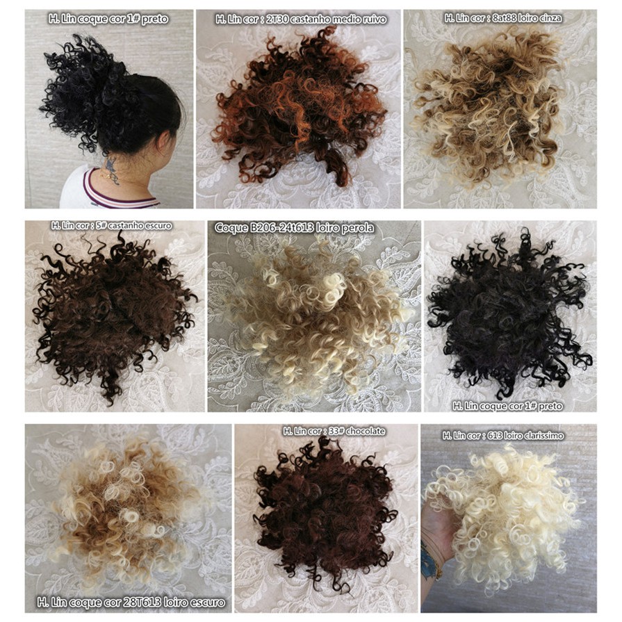 Coque Rabico Fibra organico Cacheado Afro Crespo atacado 10 pecas Fibra organico
