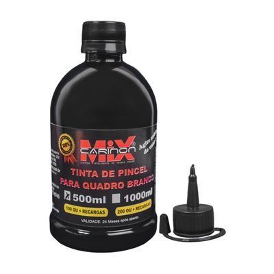 Tinta para marcador de quadro branco 500 ml Preto - Rende + de 100 recargas em Oferta na Shopee