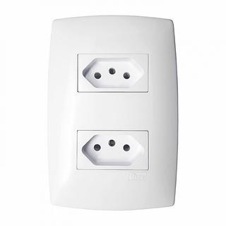 Conjunto tomada dupla 10A Home - Blux