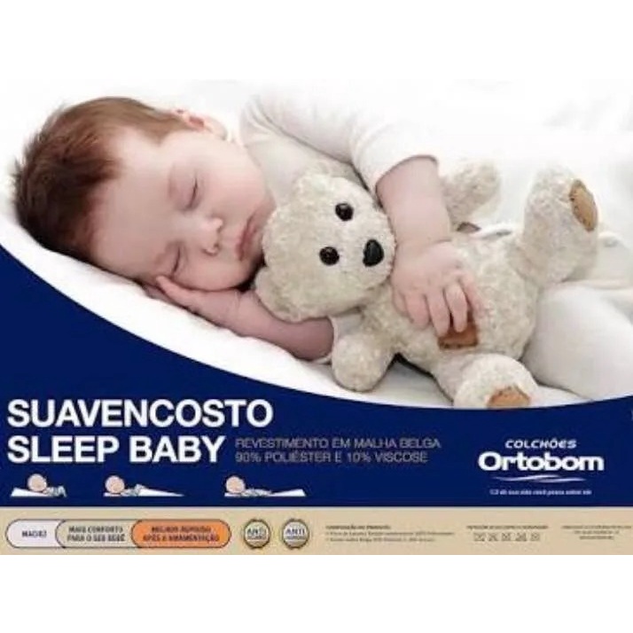Travesseiro Rampa Anti Refluxo Sleep Baby 40x60x6cm Ortobom em Oferta na Shopee