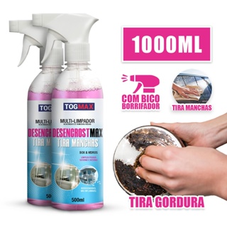 Kit 2x Desencrost 500ml Limpador Desengordurante Togmax para Louça Box Vidro Inox Porcelana em Oferta na Shopee