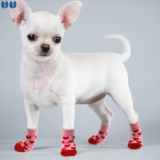 (27Pets) 4pcs Meias Macias Malhas Para Animais De Estimação Filhote De Cachorro Quente em Oferta na Shopee