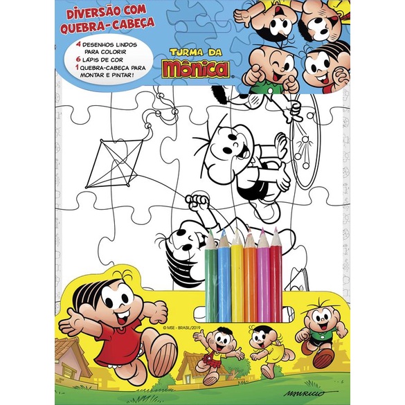 Turma da Mônica - Diversão com Quebra-Cabeça em Oferta na Shopee