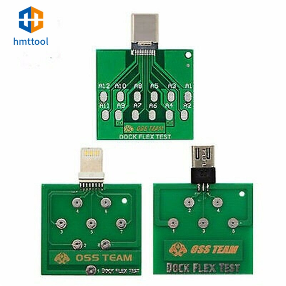 Placa De Teste Micro USB , Doca De Carregamento , Testador Flexível , Reparo Para IPhone/Anorid/TYPE-C , Ferramenta De C