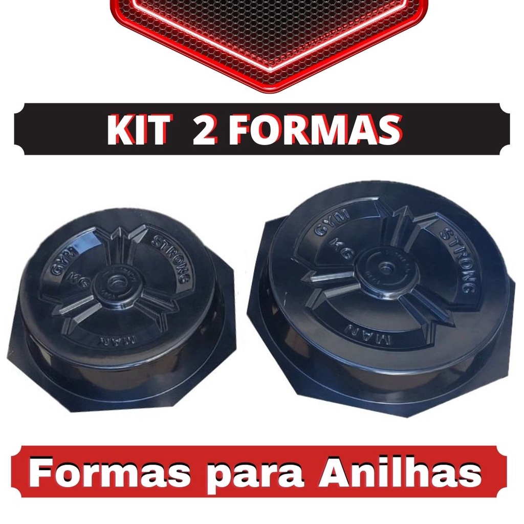 2 Formas Para Fabricação De Anilhas E Halteres Cimento - An0402 e An0403