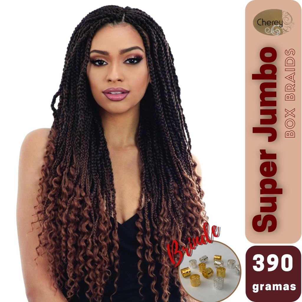 Super Jumbo Cherey Ombré Hair Cabelo Para Tranças Box Braids Penteados Afro  Twist Dread Lock Pacote 390 g 60 cm | Shopee Brasil