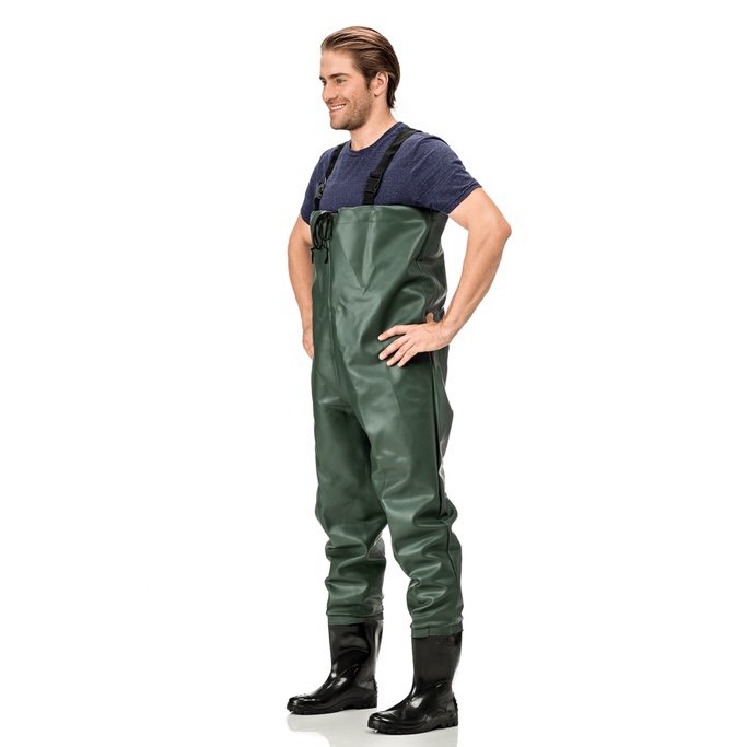 Jardineira Macacão para pesca dentro D'água Impermeável E Com Bota Acoplada Pantaneiro em Oferta na Shopee