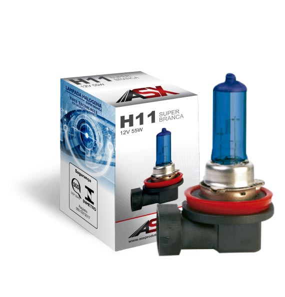 Lampada Super Branco H11 55w 4500k Lampada H11 Par de Lampada em Oferta na Shopee