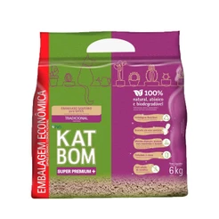 Areia Higiênica Katbom Para Gatos Granulado Tradicional - 6kg