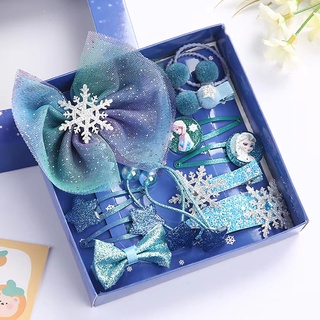 Grampo De Cabelo Infantil Da Moda Princesa Elsa | Grampos Com Laço Feminina