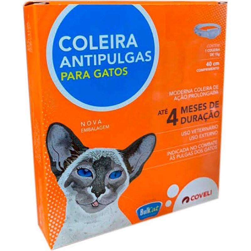 Coleira Antipulgas Coveli Bullcat para Gatos - 15 g