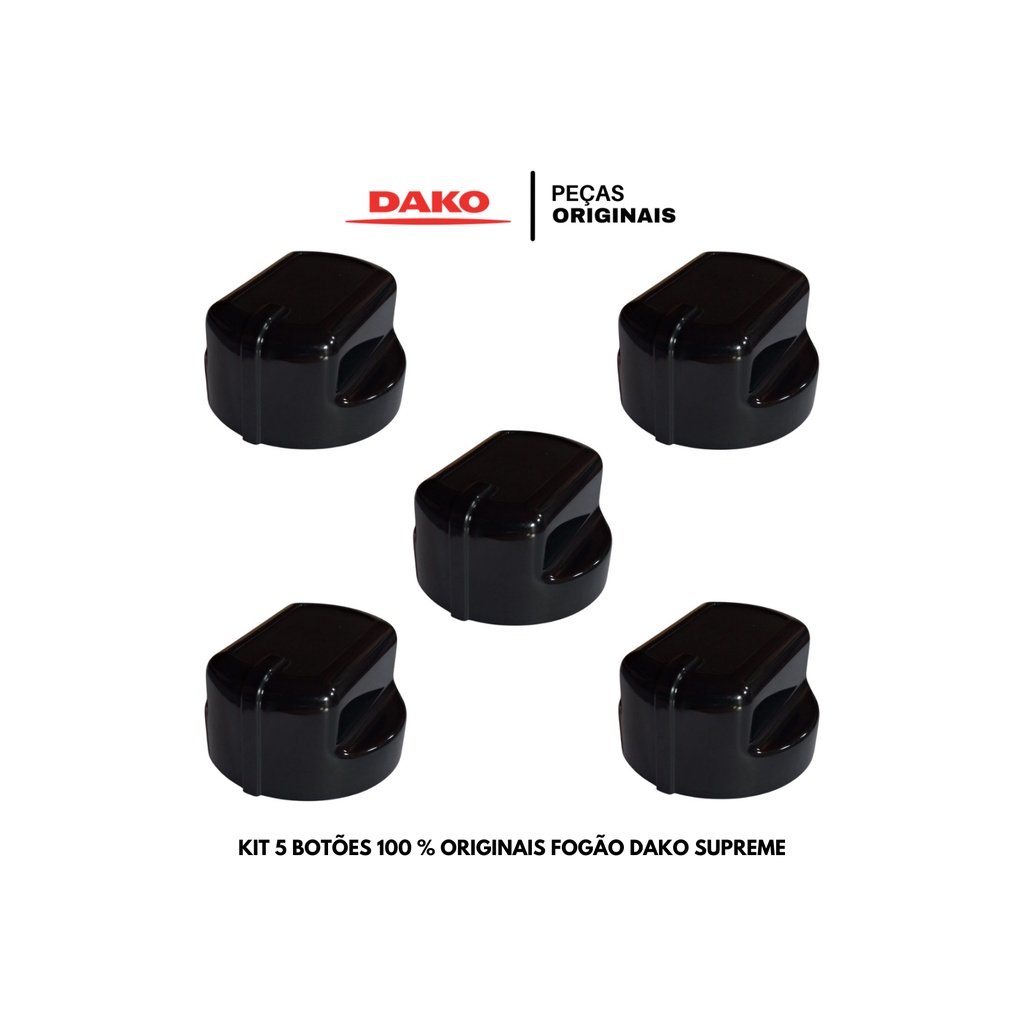KIT COM 5 BOTÕES FOGOES DAKO SUPREME E DAKO MAGISTER 100 % ORIGINAIS