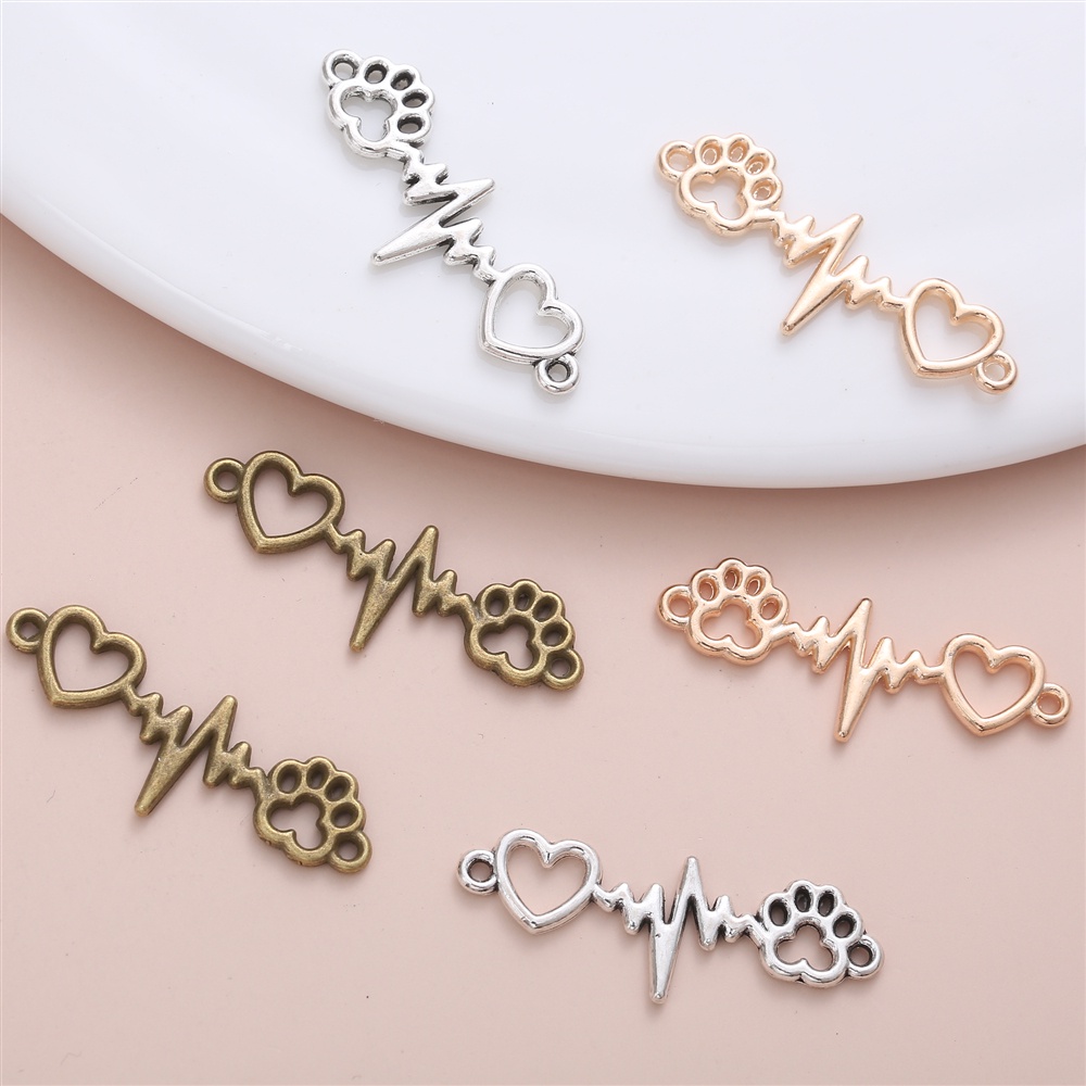 20pcs Charme Da Frequência Cardíaca Para As Mulheres Jóia Personalizada Fazendo Colar De Pingente Acessórios Localidade