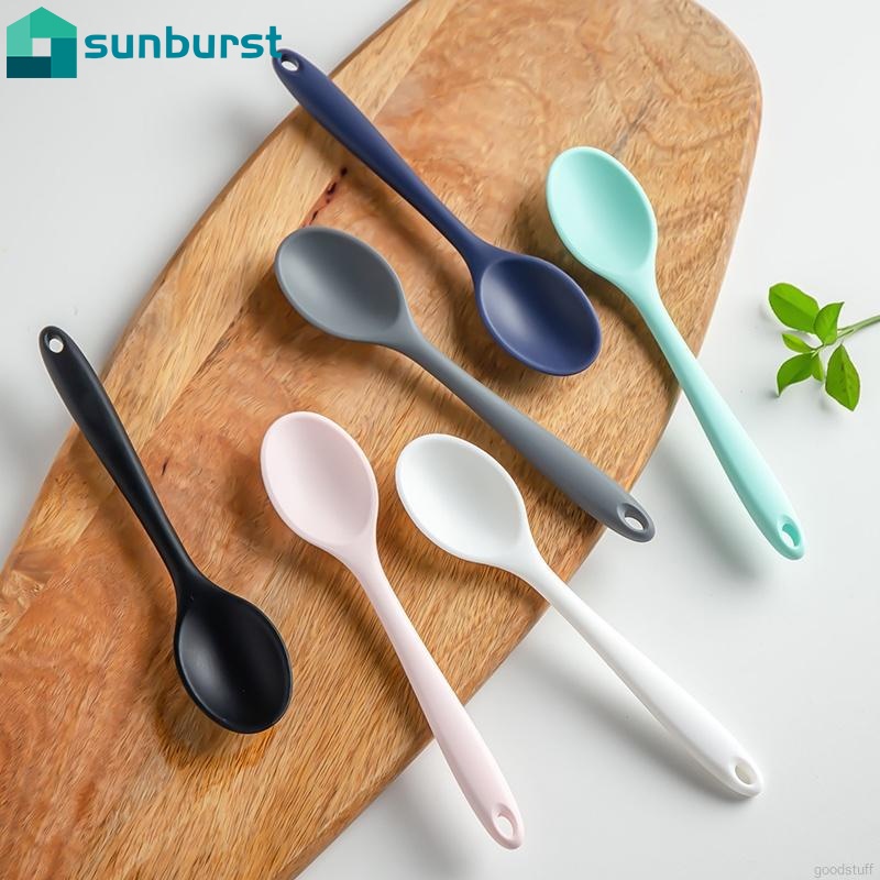 Uma Peça Colher De Sopa De Silicone Com Cabo Longo/Resistente Ao Calor/Mistura/Utensílios De Cozinha em Oferta na Shopee