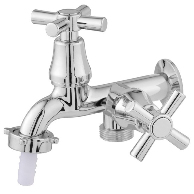 Combo Torneira Jardim Garagem C/ Bico 1130 C-31 Abs Cromada + Torneira Tanque C/ Bico 1130 C-31Abs