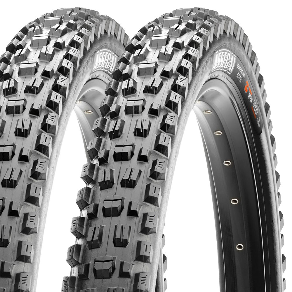 Kit 2 Pneus Maxxis Assegai 29x2.50WT Dobrável Kevlar 3CG/TR/Dh Casing Preto